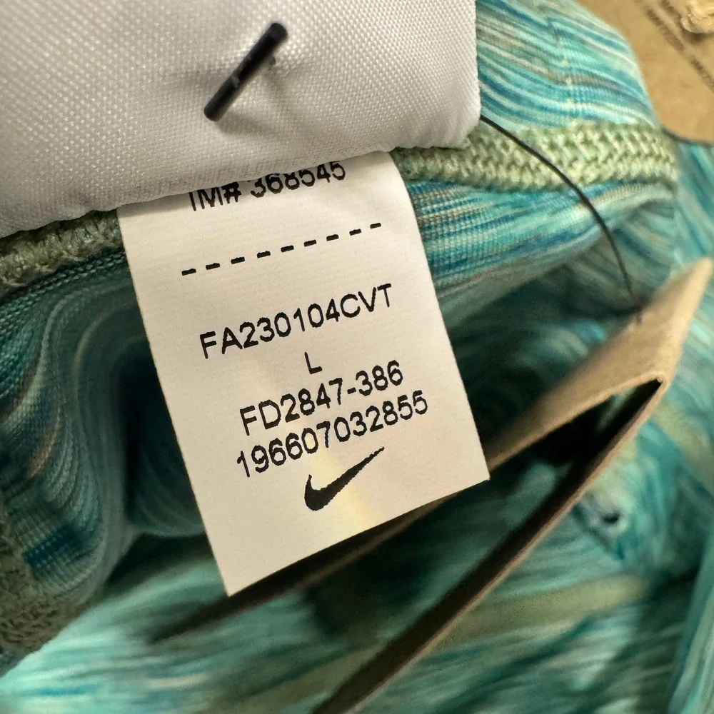 Nike Leggings Kids Girls Large One Dri-FIT Teal Space Dye Activewear Gym NEW